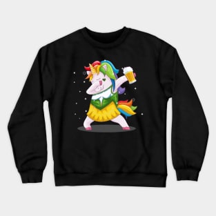 Oktoberfest Party Unicorn beer Mass and Dirndl Crewneck Sweatshirt